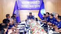 রাঙামাটিতে জেলা পুলিশের মাসিক অপরাধ পর্যালোচনা সভা