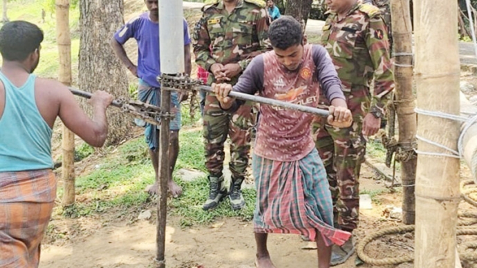 লংগদু জোনের উদ্যোগে দ্বিতীয় ডিপ টিউবওয়েল স্থাপন