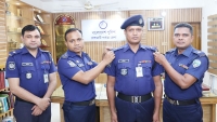 রাঙামাটিতে পদোন্নতি প্রাপ্ত পুলিশ সদস্যদের র‌্যাংক ব্যাজ পরিধান