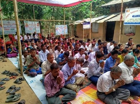 অজিতানন্দ মহাথেরোর পিতা-মাতার স্মরণে অষ্টপরিষ্কারসহ সংঘদান ও জ্ঞাতিভোজন অনুষ্ঠান অনুষ্ঠিত