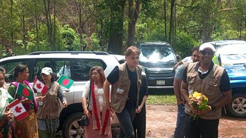 কাপ্তাইয়ে জীববৈচিত্র্য সংরক্ষণ প্রকল্প পরিদর্শনে কানাডিয়ান হাইকমিশনার