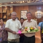 বিপ্লবী ওয়ার্কার্স পার্টির পক্ষ থেকে রাঙামাটি জেলা পরিষদ চেয়ারম্যান দীপন তালুকদারকে ফুলেল শুভেচ্ছা